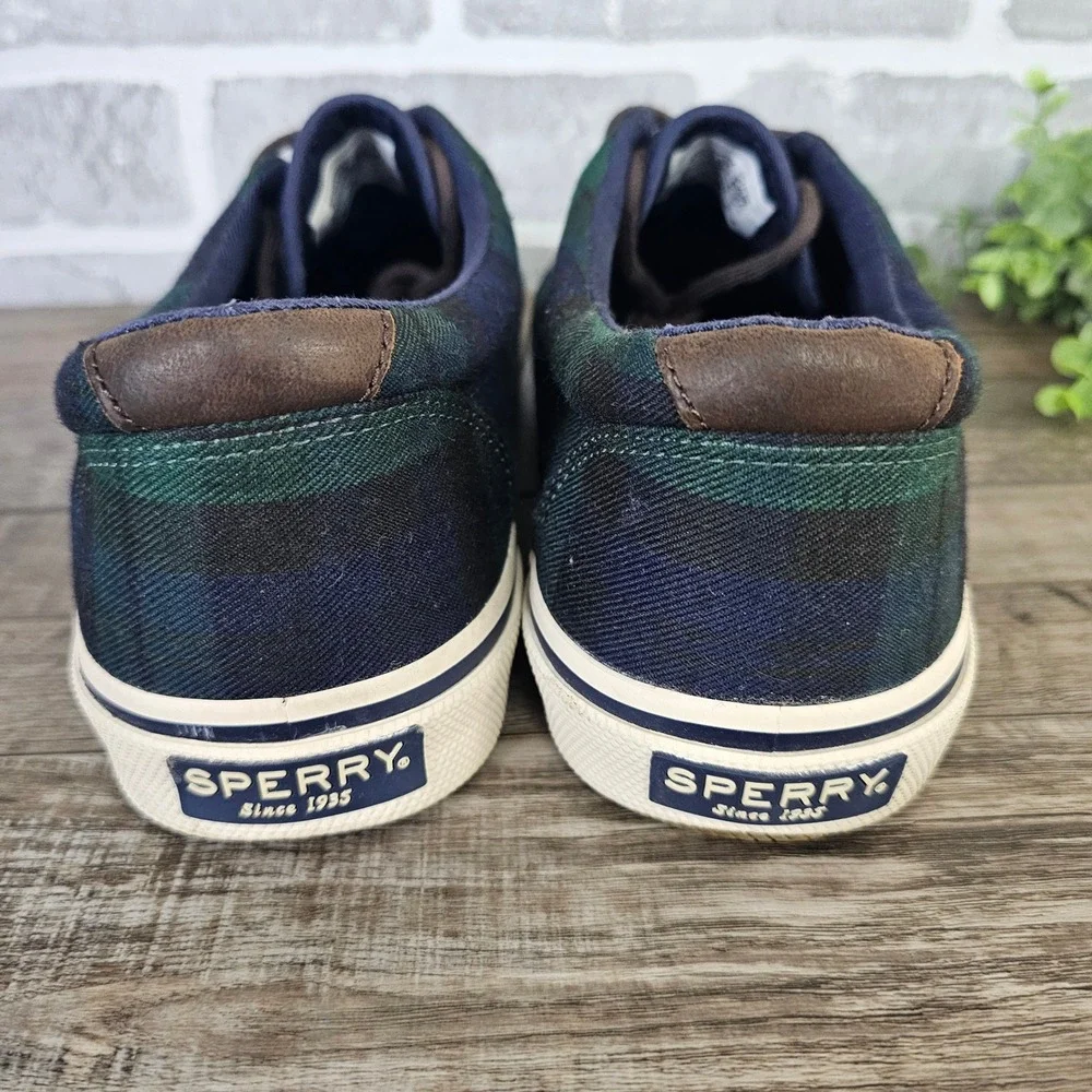 Sperry Halyard CVO Black Watch Tartan Sneakers Men's 9 STS21339